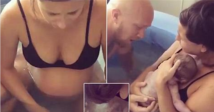 Fantastisk video: Här föder kvinna barn på några få sekunder
