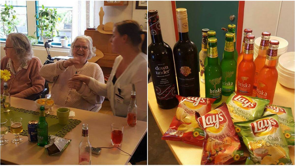 Vårdhem erbjuder pensionärer en riktig värdshuskväll med öl och dans