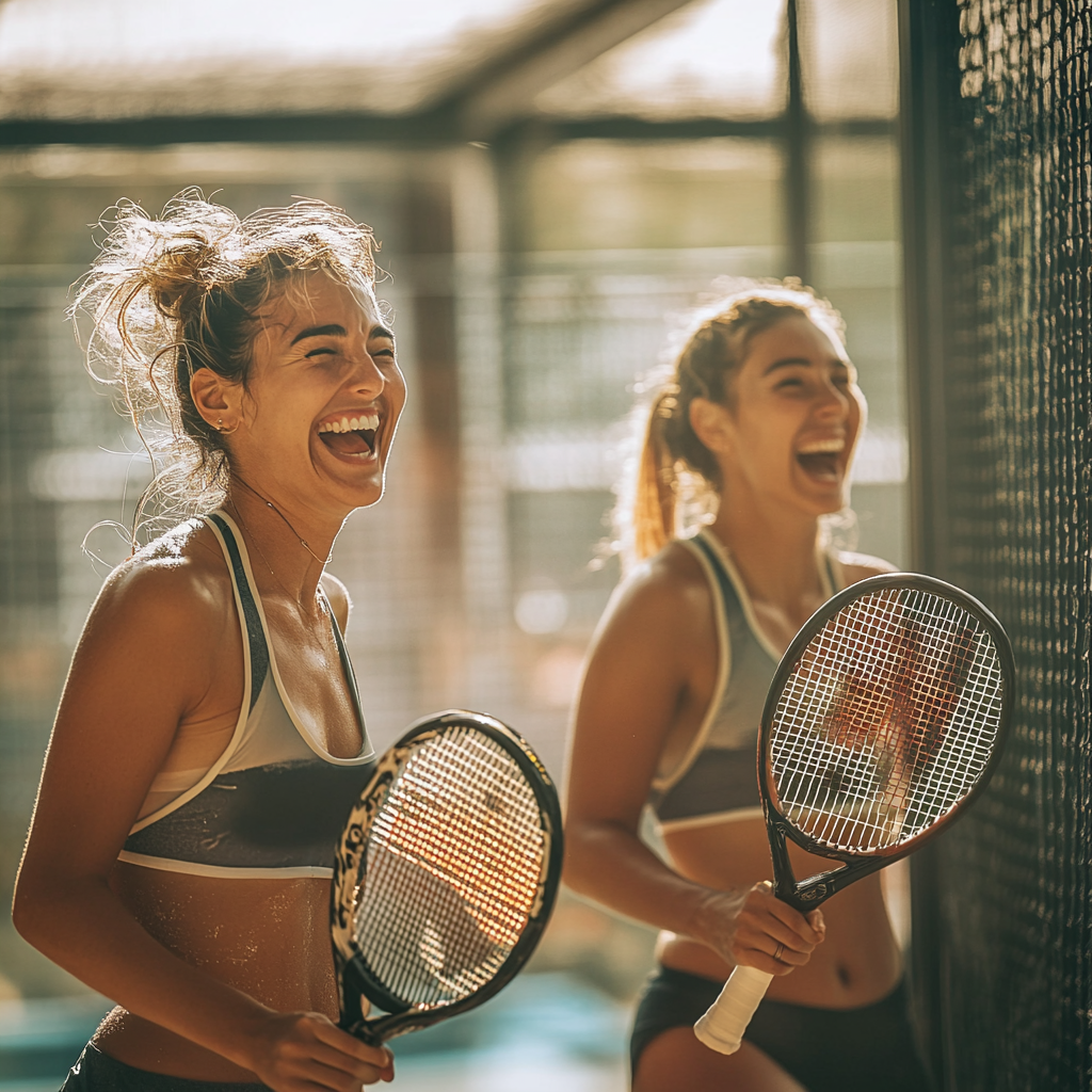 Det är roligt att spela padel med vänner