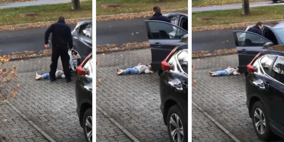 2-åring vägrar flytta på sig: Då får pappan en genial idé