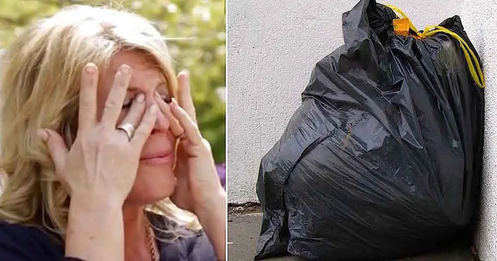Han ser något röra sig i soppåsen – det han hittar får mamman att bryta ihop i tårar