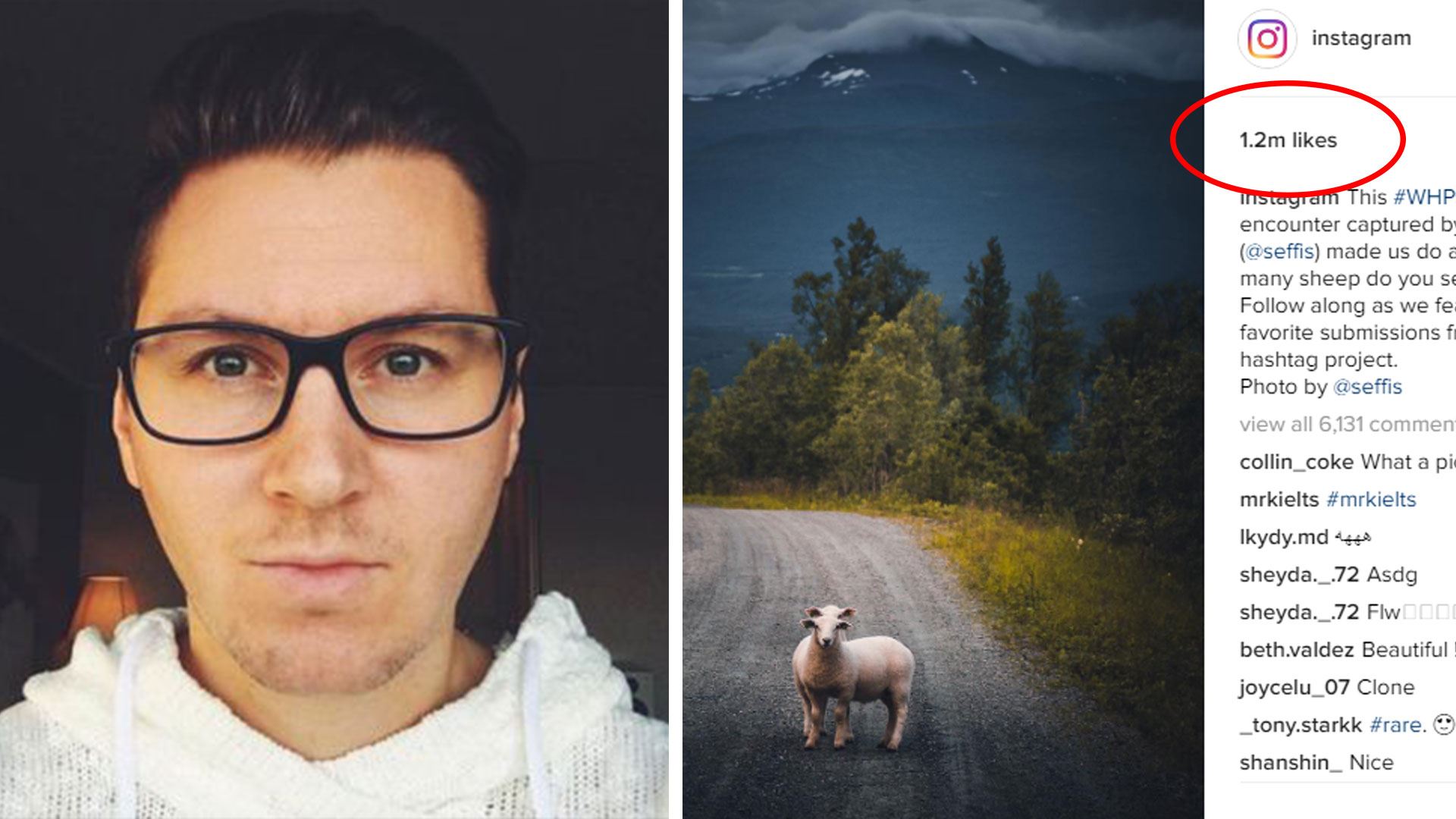Steffen behövde gnida sig i ögonen en extra gång i onsdags morgon – hans bild hade fått över 1.000.000 likes