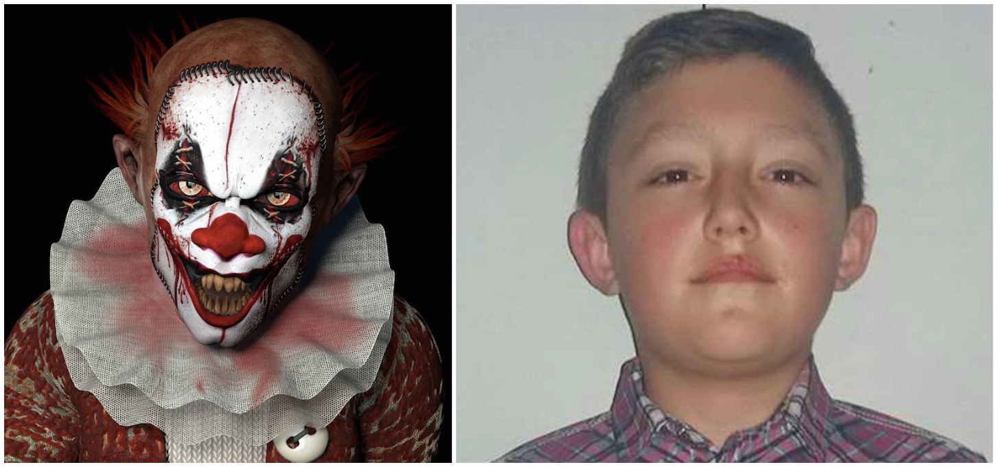 11-årige Robert jagades på skolgården av clown