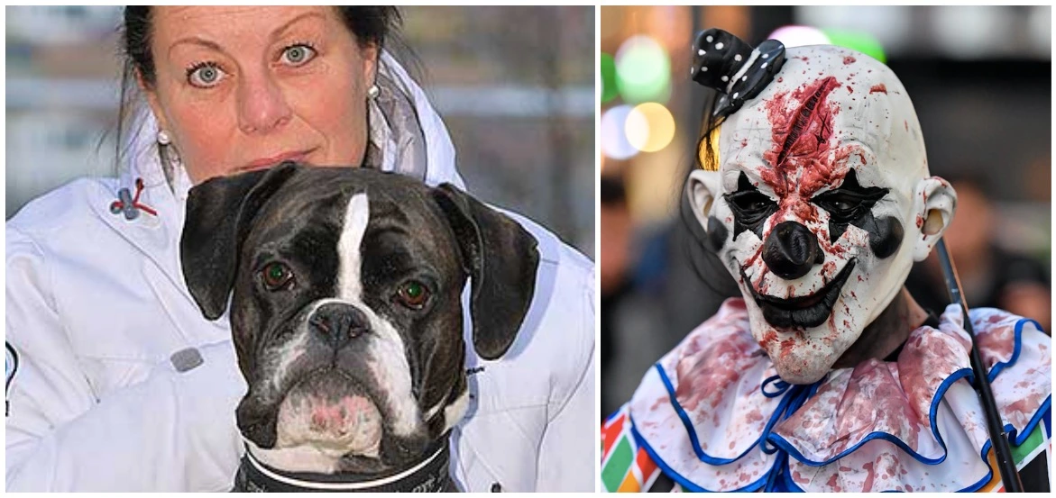 Hunden Ollie räddade mamma från hemsk clown – får priset som årets hjälte