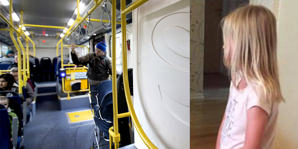 Mannen gned sig mot 9-åriga Olivia och stönade upphetsat; När hon försökte komma loss följde han efter henne
