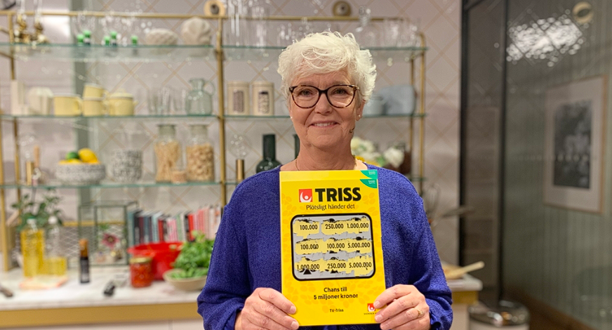 Åsa från Vänersborg vann 100 000 på Triss i TV4 Nyhetsmorgon