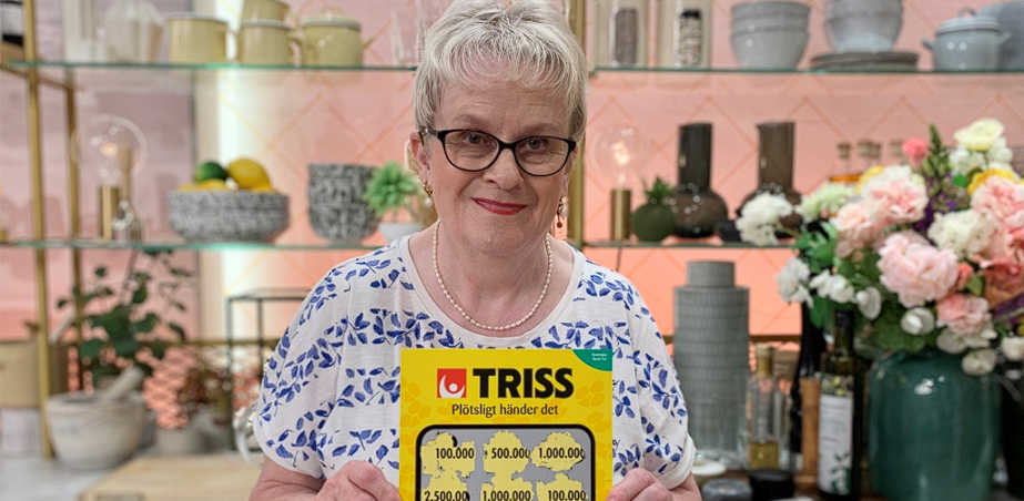 Kristina från Kolbäck firar storvinst på Triss i Nyhetsmorgon
