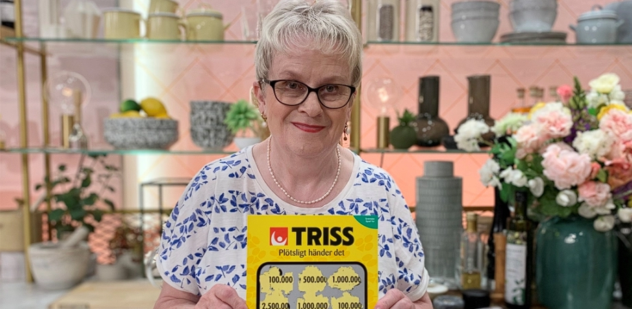 Kristina från Kolbäck firar storvinst på Triss i Nyhetsmorgon