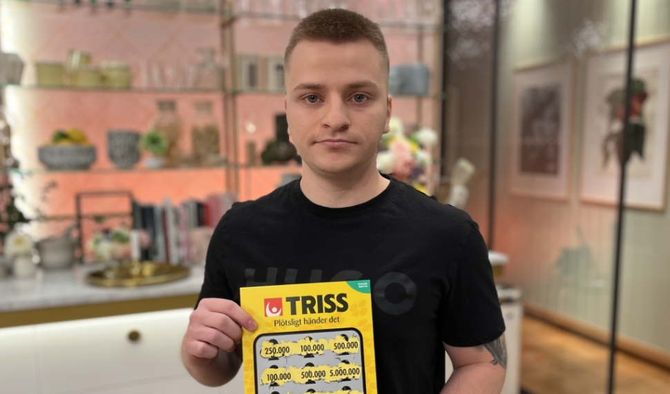 Zvonimir från Helsingborg vinner stort på sin tredje Trisslott på TV4 Nyhetsmorgon