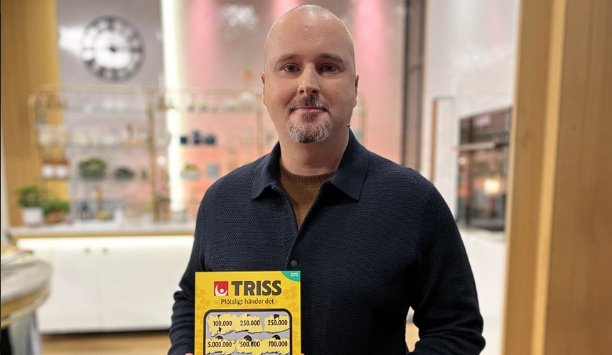 Dimitrios skrapar fram en livsförändrande vinst på TV4 Nyhetsmorgon