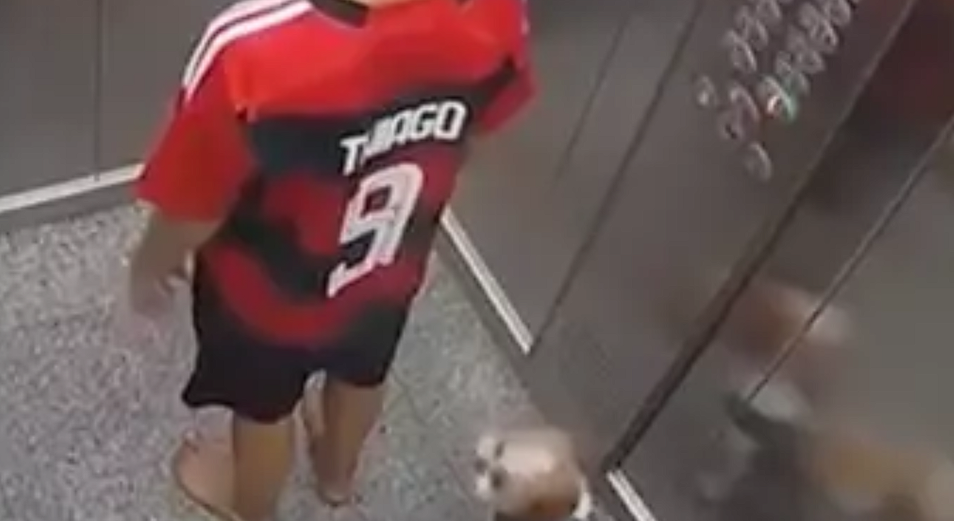 11-årige Thiago räddar sin hunds liv när kopplet fastnar i hissen