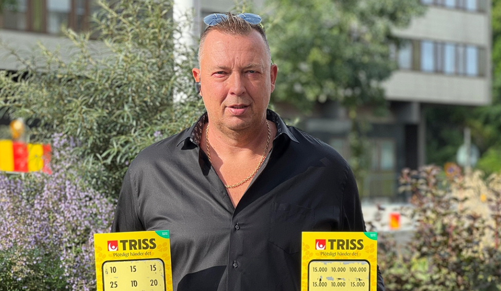 Kjell från Skogås vinner jättevinst på Triss i Nyhetsmorgon