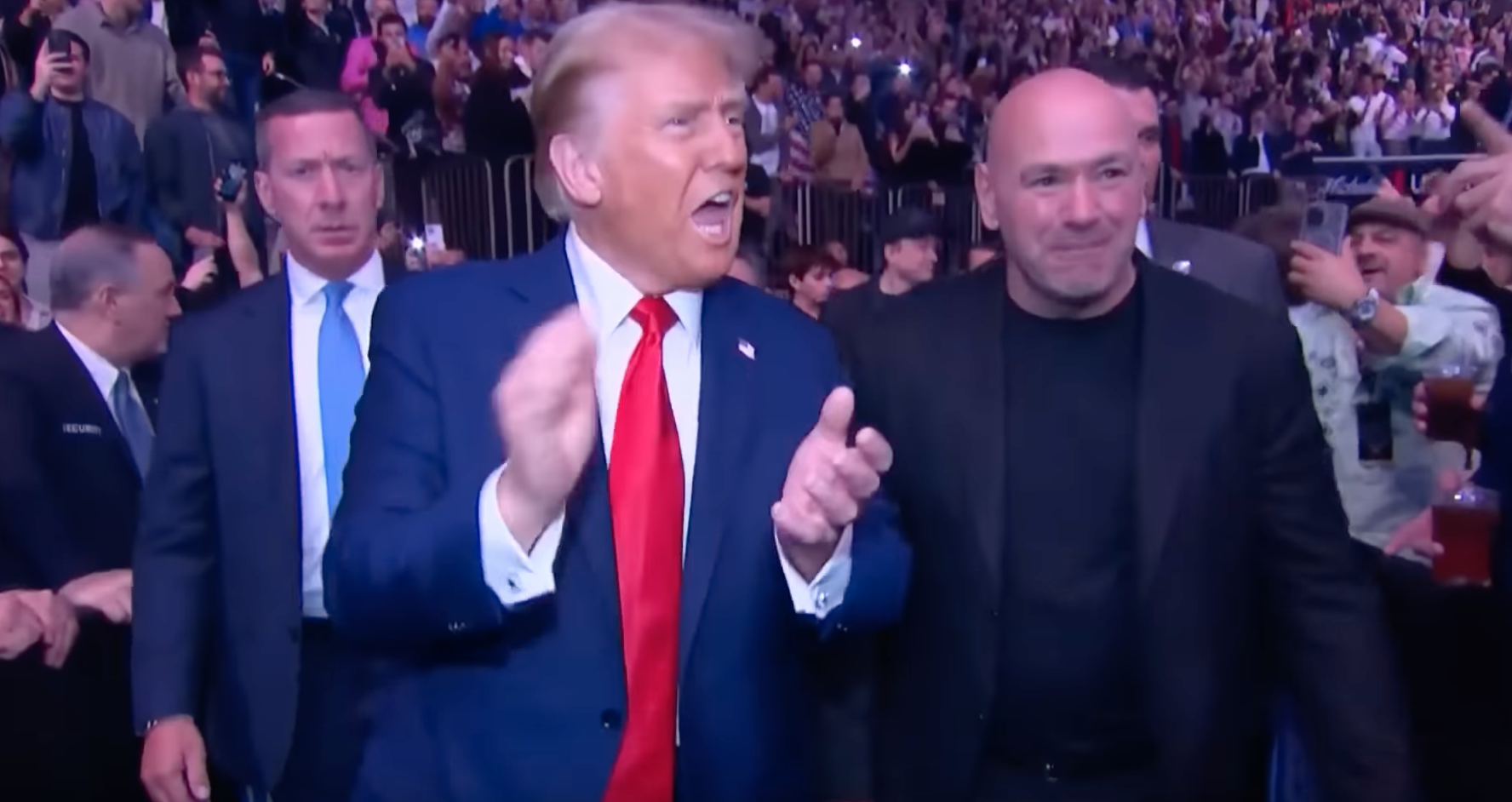 Trump firar valvinst med UFC-gala i New York med Elon Musk och Dana White