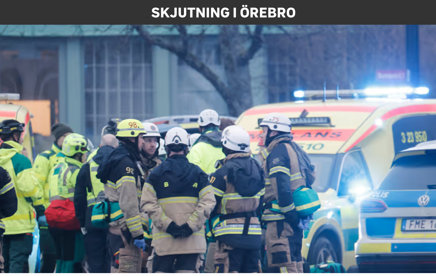 Flera personer dödats och ett 15-tal skadats i samband med en skolskjutning