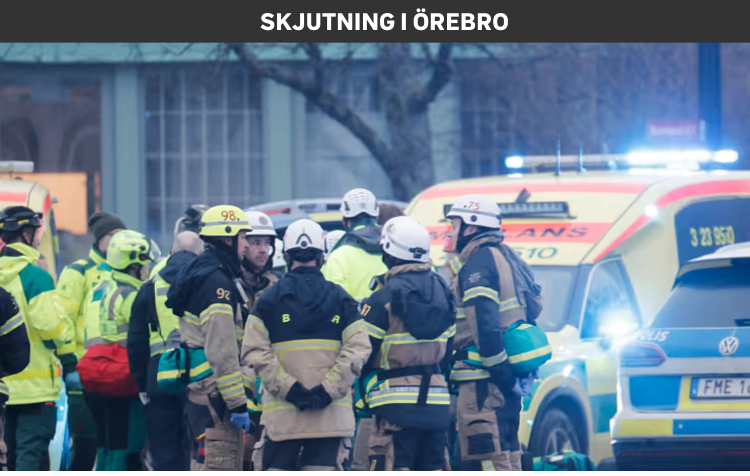 Flera personer dödats och ett 15-tal skadats i samband med en skolskjutning
