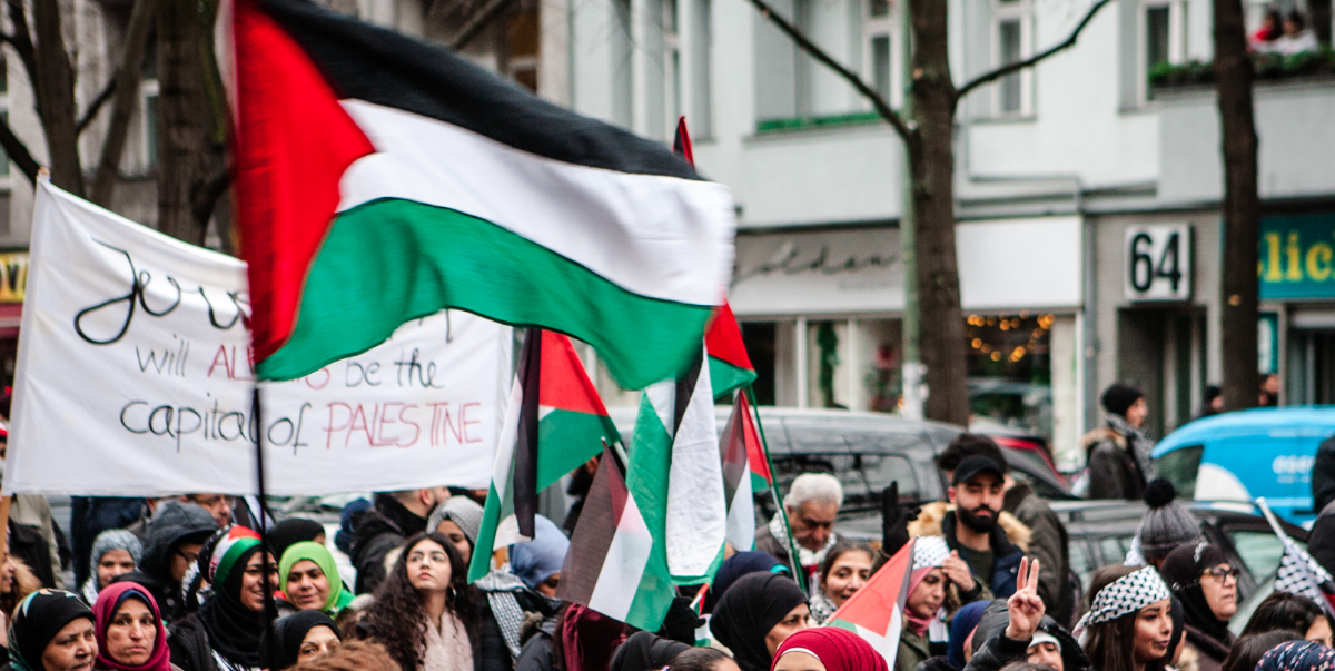 demonstrationer för Palestina
