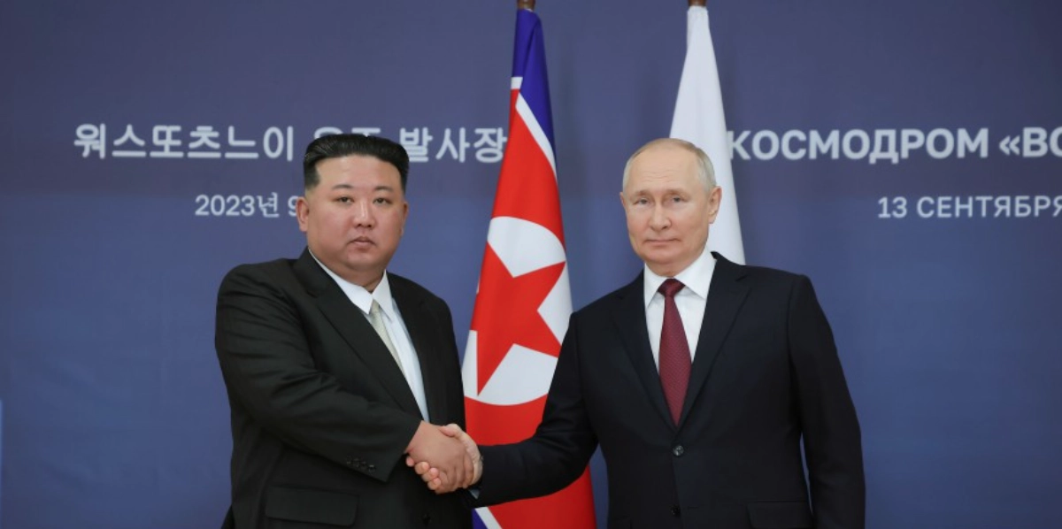 Kim Jong-un och Rysslands president Vladimir Putin.