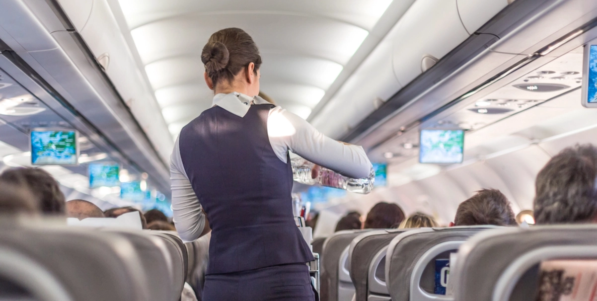 Passagerarna kunde inte tro att det var sant när de såg stewarden