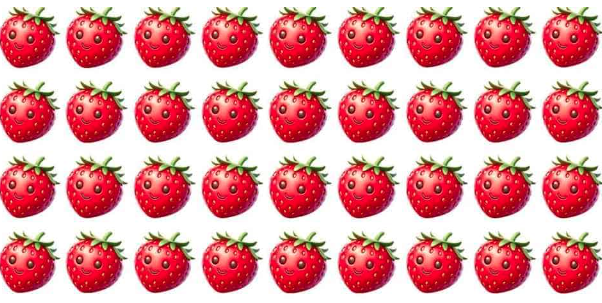 Du är genial om du kan hitta tomaten bland jordgubbarna på bara 5 sekunder