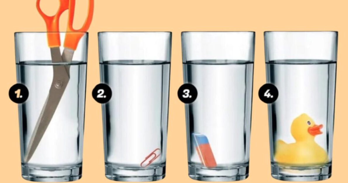 Vilket av dessa glas innehåller mest vatten? Endast genier hittar det rätta svaret