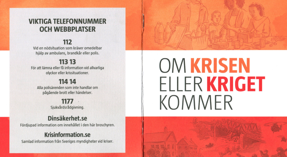Viktig information på väg – broschyr skickas ut till svenska hem den 18 november