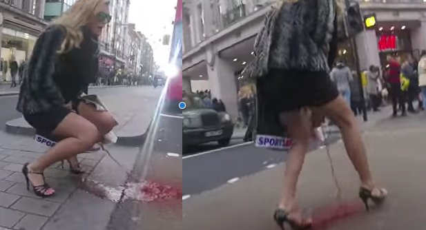 Ung kvinna sprutar blod över hela gatan: ’Hjälp! Jag har fått en mens-explosion’